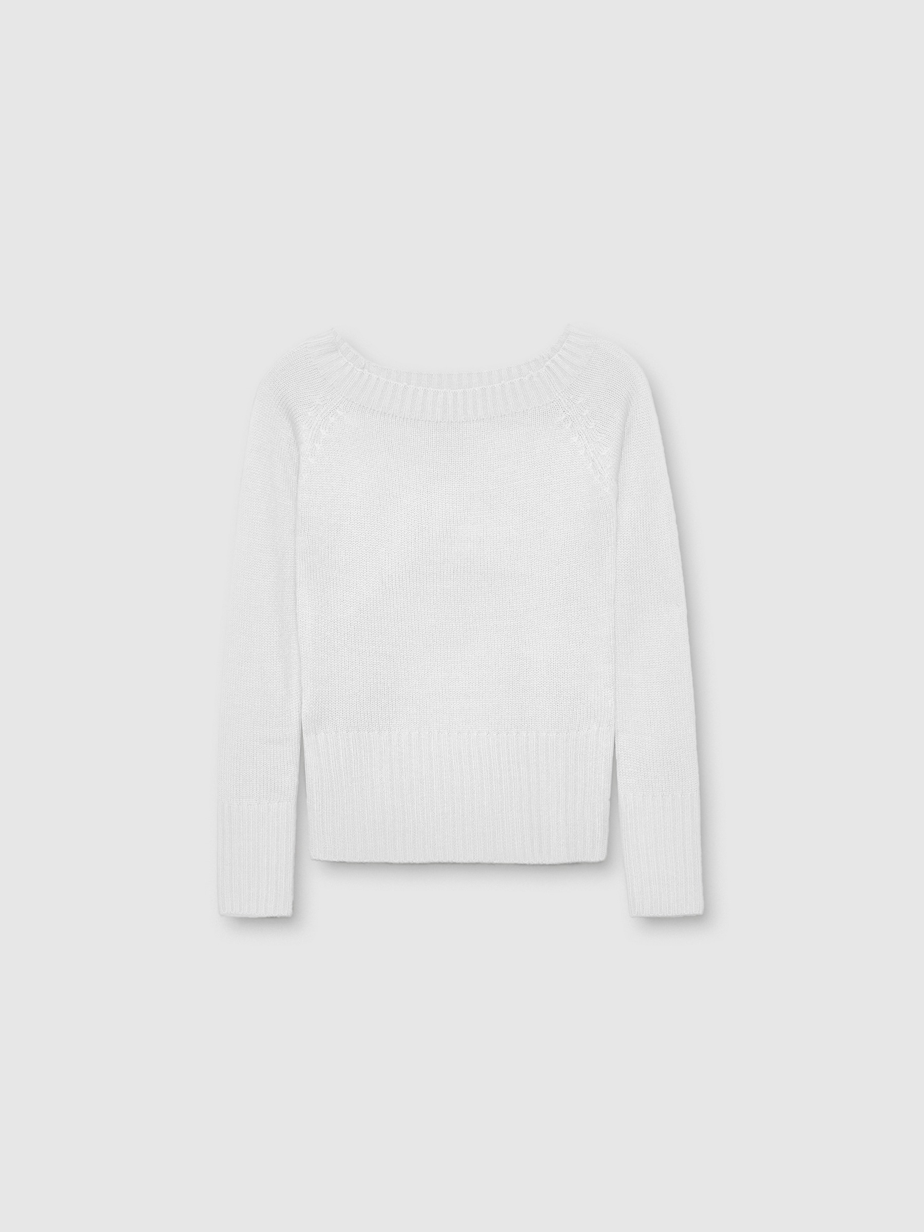 Marbled boat sweater white middle front view