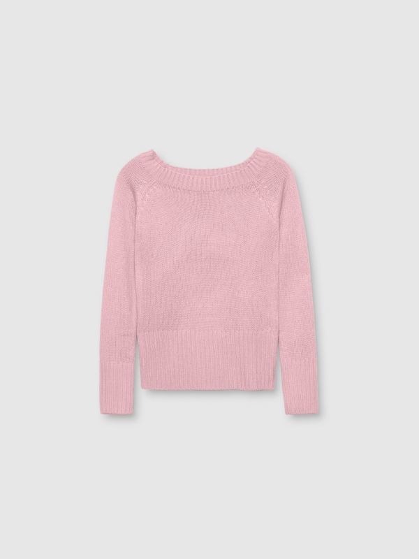  Marbled boat sweater pink front view