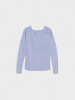 %Pto% Camisola com gola de barco em mármore malva vista frontal