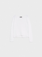%Pto% Jersey básico de cuello redondo blanco vista frontal