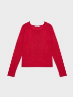 %Pto% Jersey básico de cuello redondo rojo