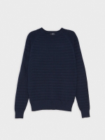 %Pto% Striped shirting with elbow patches blue