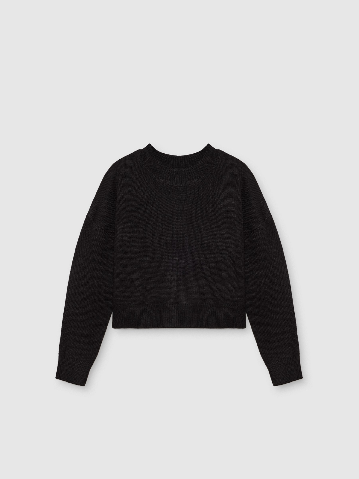  Jersey cuello redondo negro vista frontal