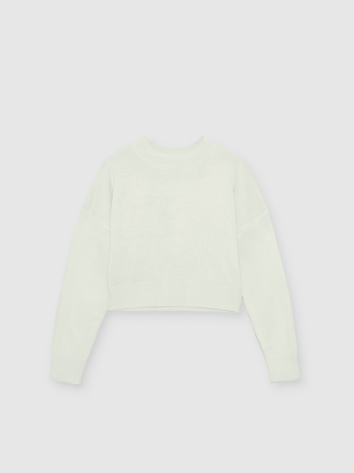 %Pto% Jersey cuello redondo blanco roto vista frontal