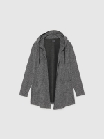 %Pto% Chaqueta de punto abierta gris oscuro vista frontal