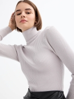 %Pto% Basic turtleneck sweater melange grey