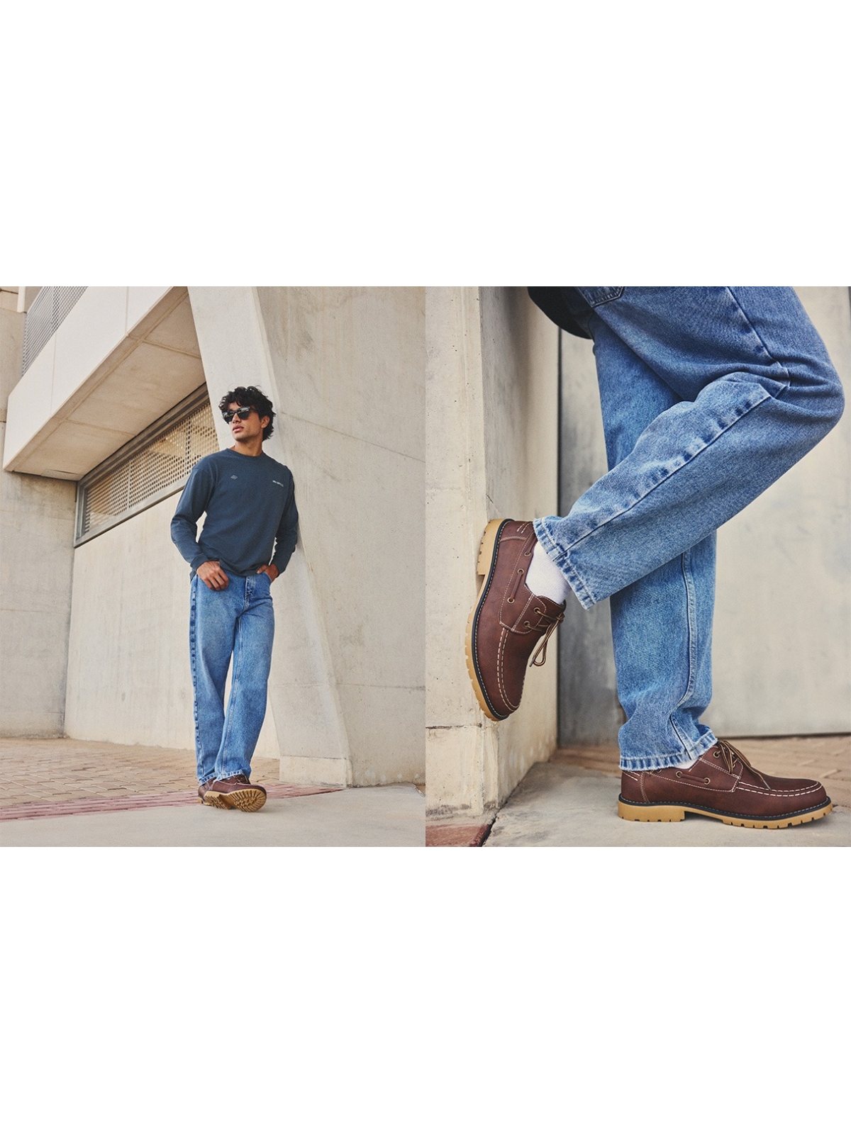 %NewExtra% Blue baggy jeans with frayed blue