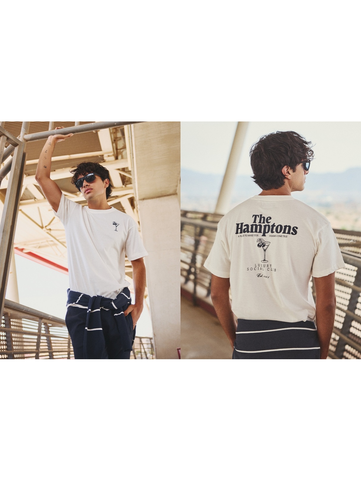 %NewExtra% Camiseta estampada The Hamptons off white