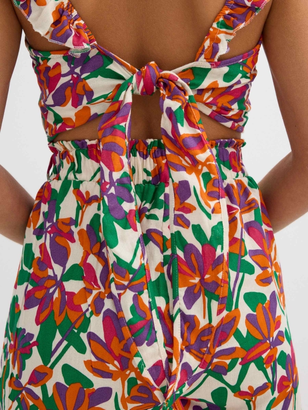 Blusa crop lazo multicolor vista detalle