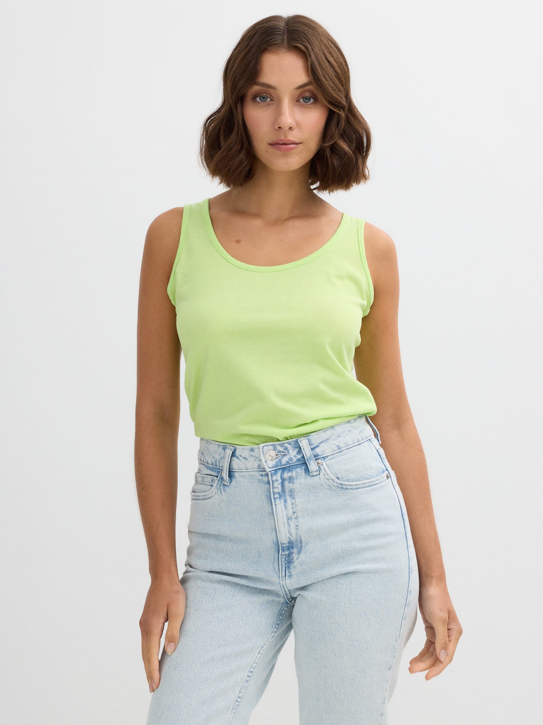 INSIDE Camiseta de tirantes básica, Verde, L