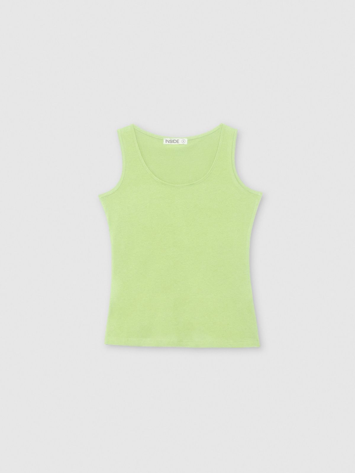 %Pto% Basic tank t-shirt green front view