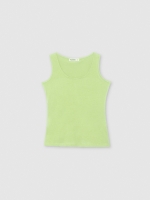 %Pto% Basic tank t-shirt green front view