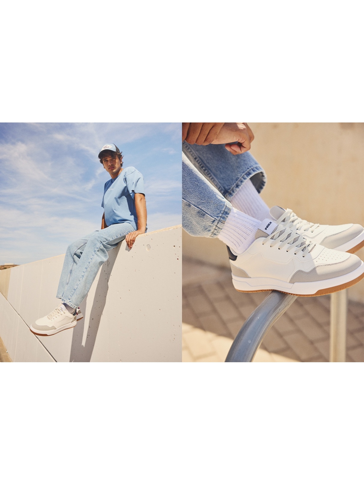 %NewExtra% Combined skater sneakers white %NewExtra% Combined skater sneakers white