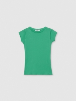 %Pto% Basic round neck t-shirt green front view