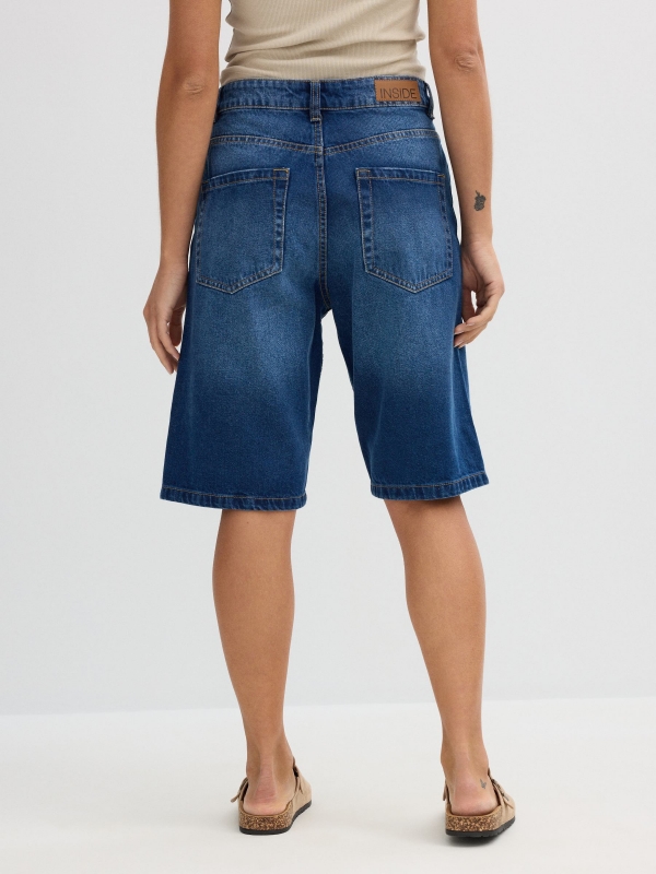 Denim Bermuda blue front view