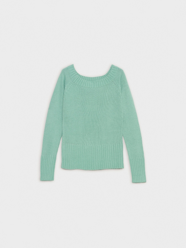  Marbled boat sweater green front view