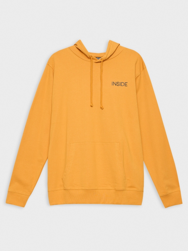  Sudadera con capucha y logo ocre