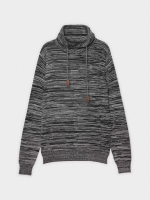 %Pto% Fleece turtleneck sweater dark grey