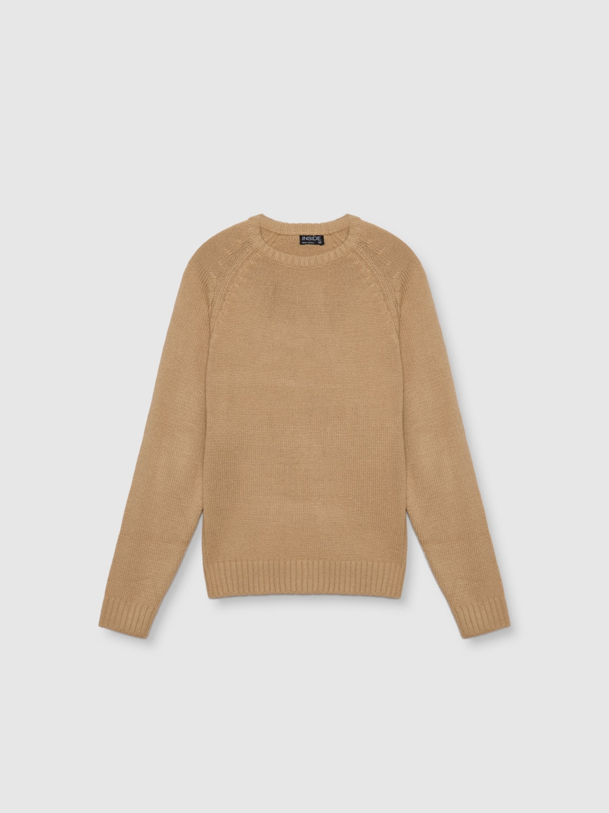 %Pto% Basic knitted sweater sand front view