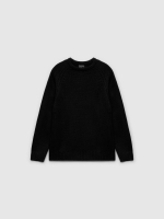 %Pto% Camisola de malha básica preto vista frontal