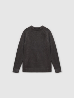 %Pto% Camisola de malha básica cinza escuro vista frontal