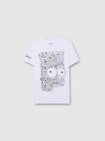 %Pto% Camiseta manga corta Los Simpsons blanco vista frontal