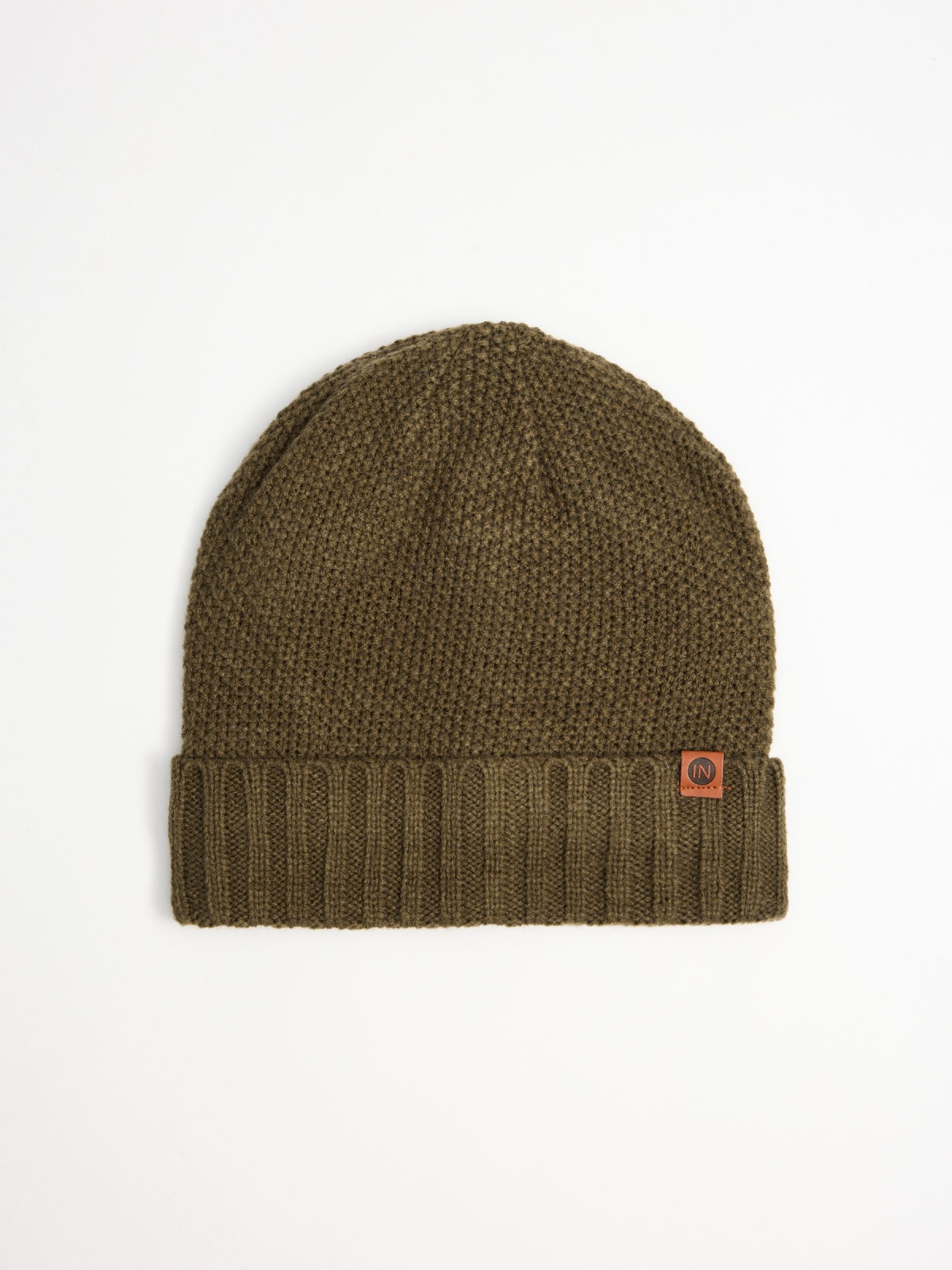 Gorro punto forro polar kaki