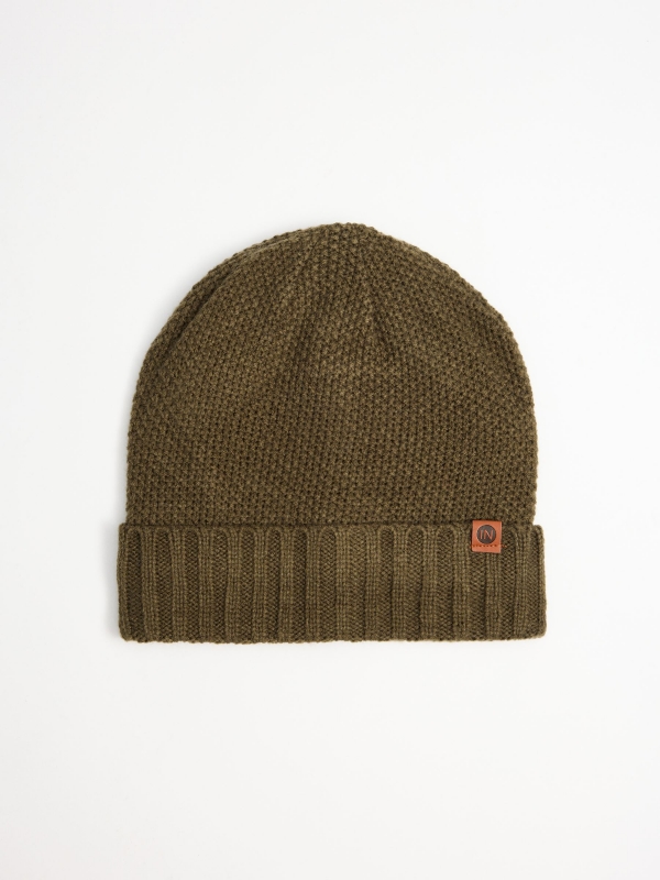 Gorro punto forro polar kaki