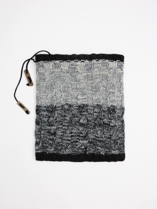 Lined collar grey