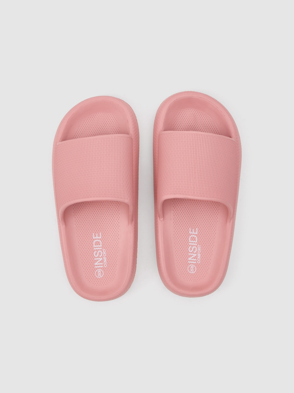 Platform flip flops pink