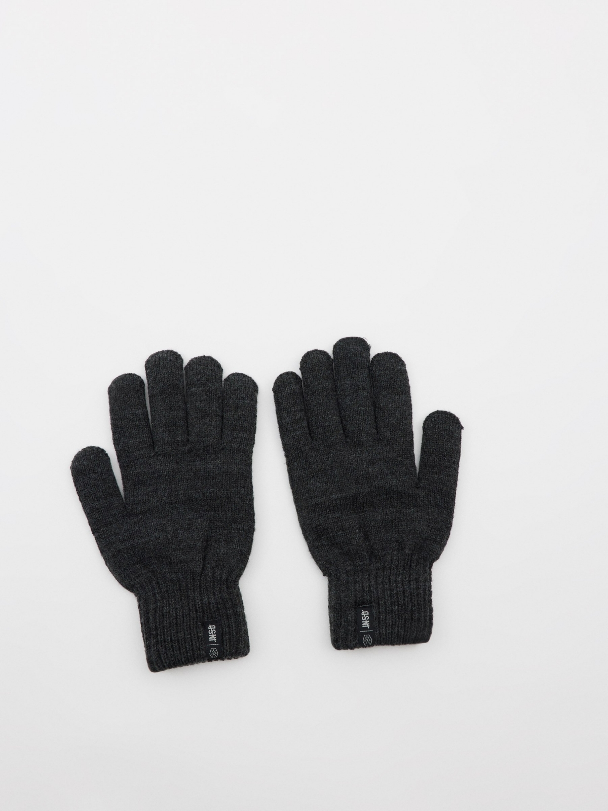 Knit gloves grey