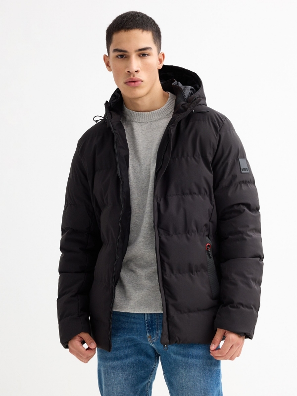 Black padded jacket