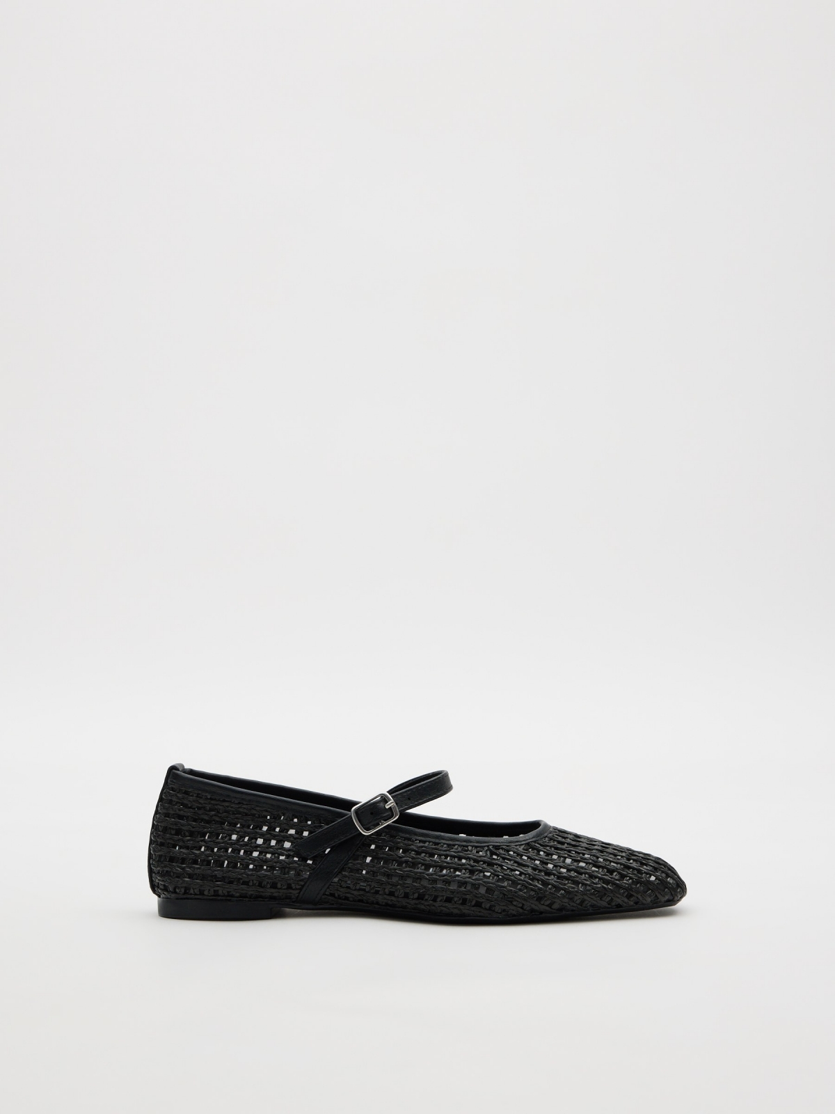 Braided buckle dancer black