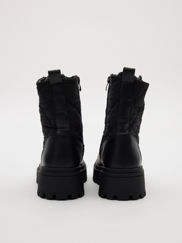 Combined lace-up boot black zenithal view