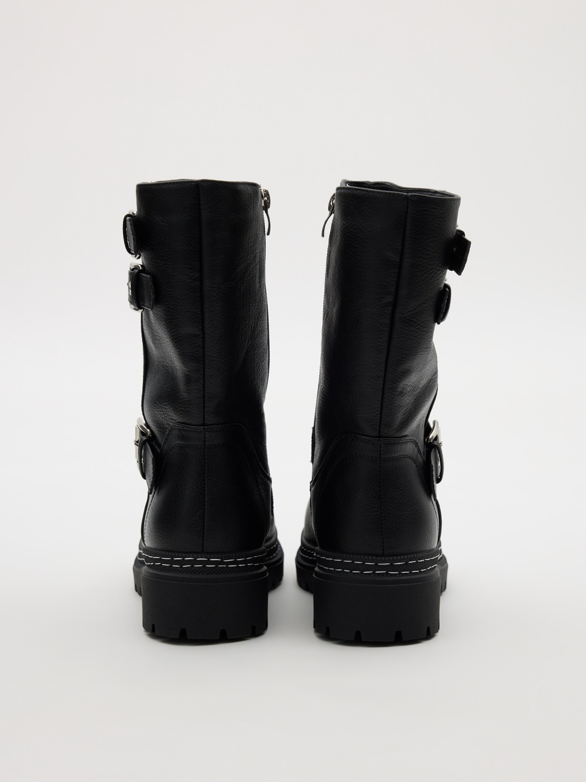 Buckle boots black detail view