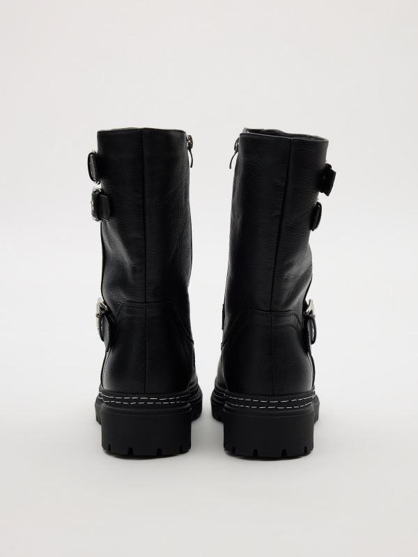 Buckle boots black detail view