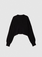 %Pto% Jersey cuello perkins negro vista frontal