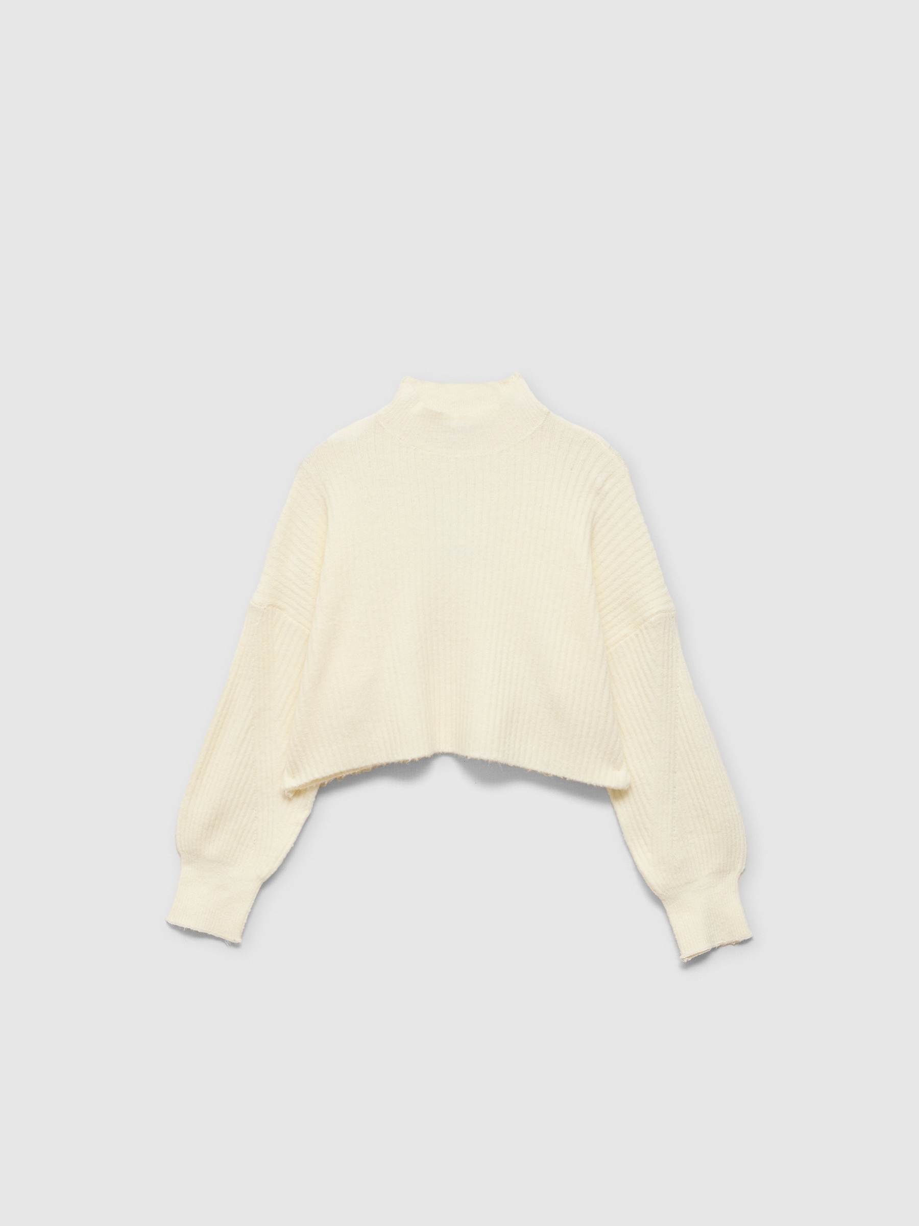 Perkins collar jumper beige middle front view