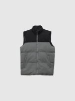 %Pto% Chaleco acolchado color block blanco gris vista frontal