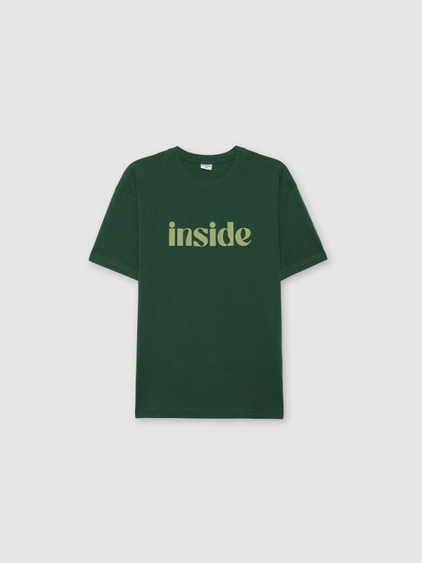 Camiseta manga corte Inside verde vista frontal