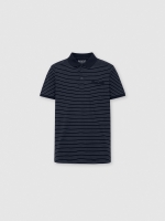 %Pto% Striped polo navy front view
