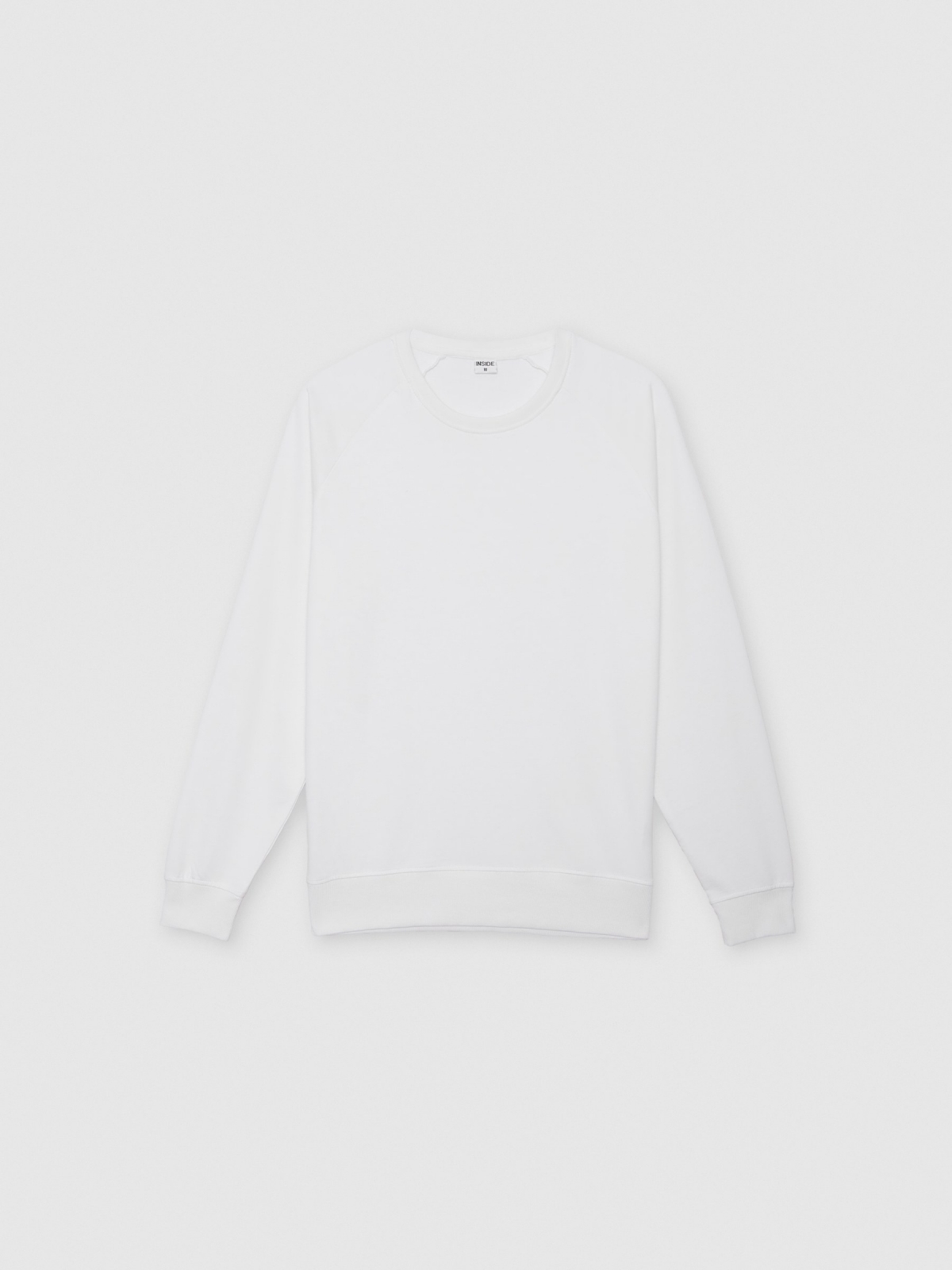 %Pto% Basic sweatshirt with text white front view
