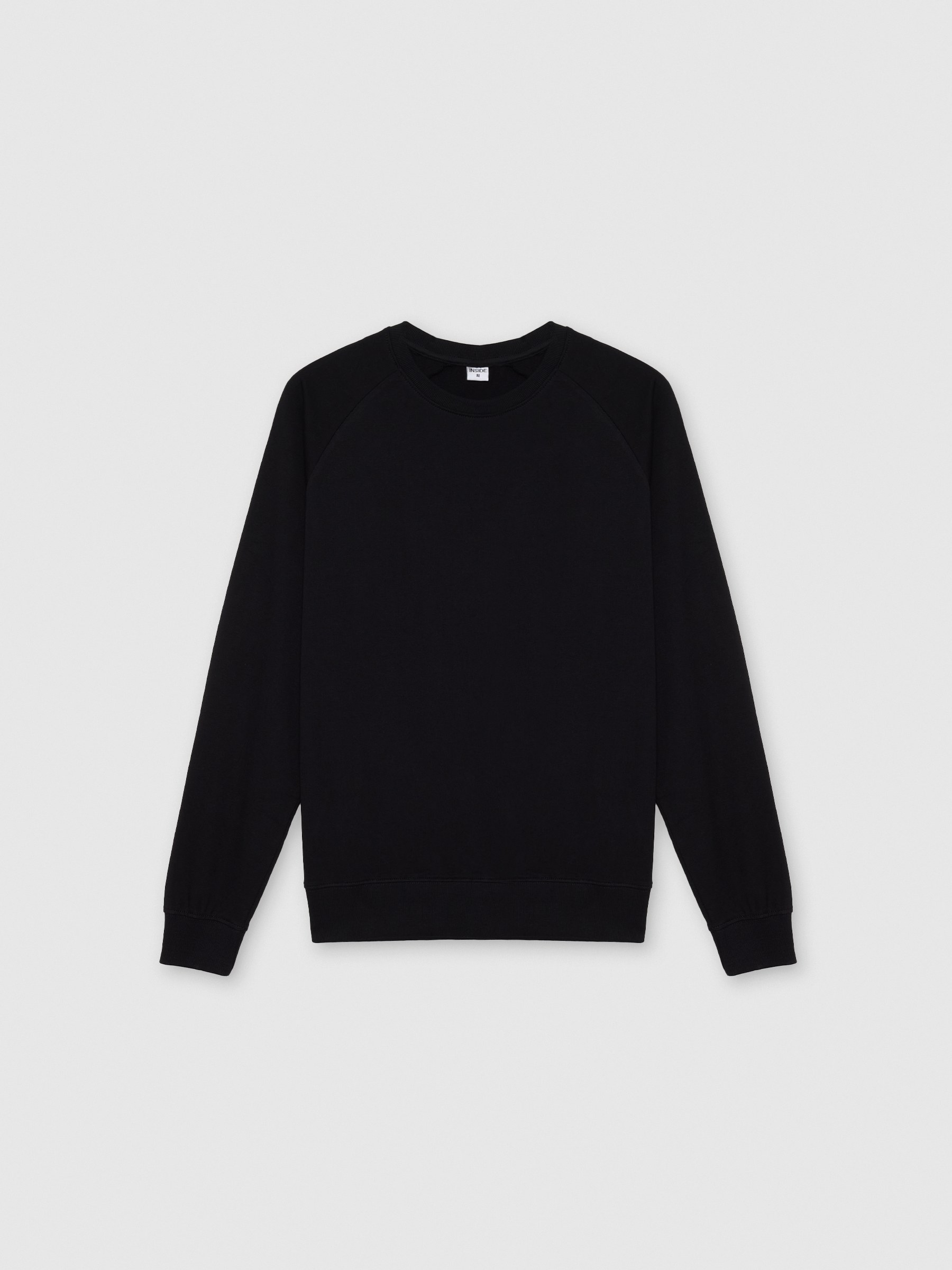 Basic sweatshirt with text black middle front view