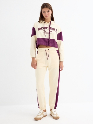 Pantalón jogger bicolor • Pantalones Mujer • INSIDE