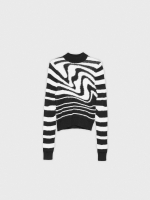 %Pto% Psychedelic jacquard sweater white