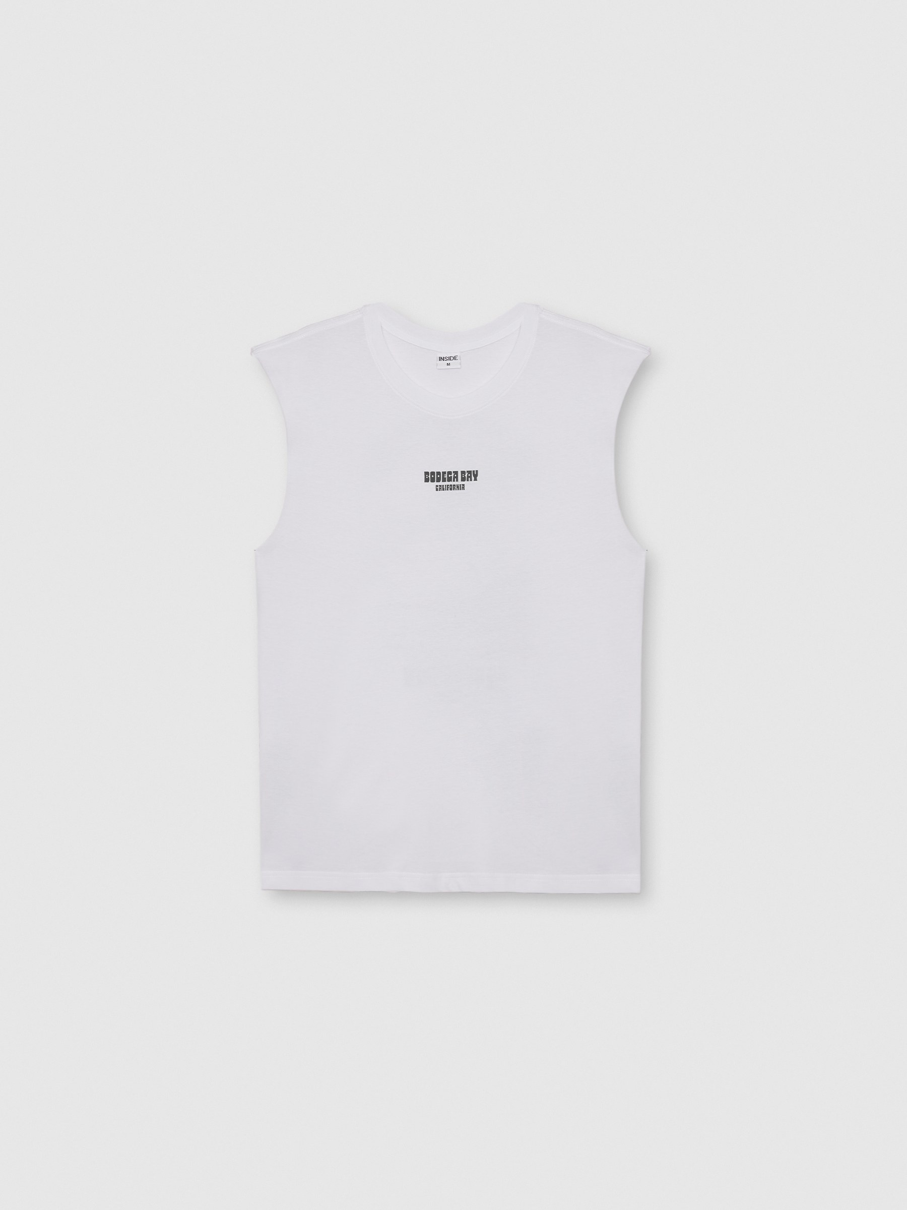 %Pto% Sleeveless shirt California white front view