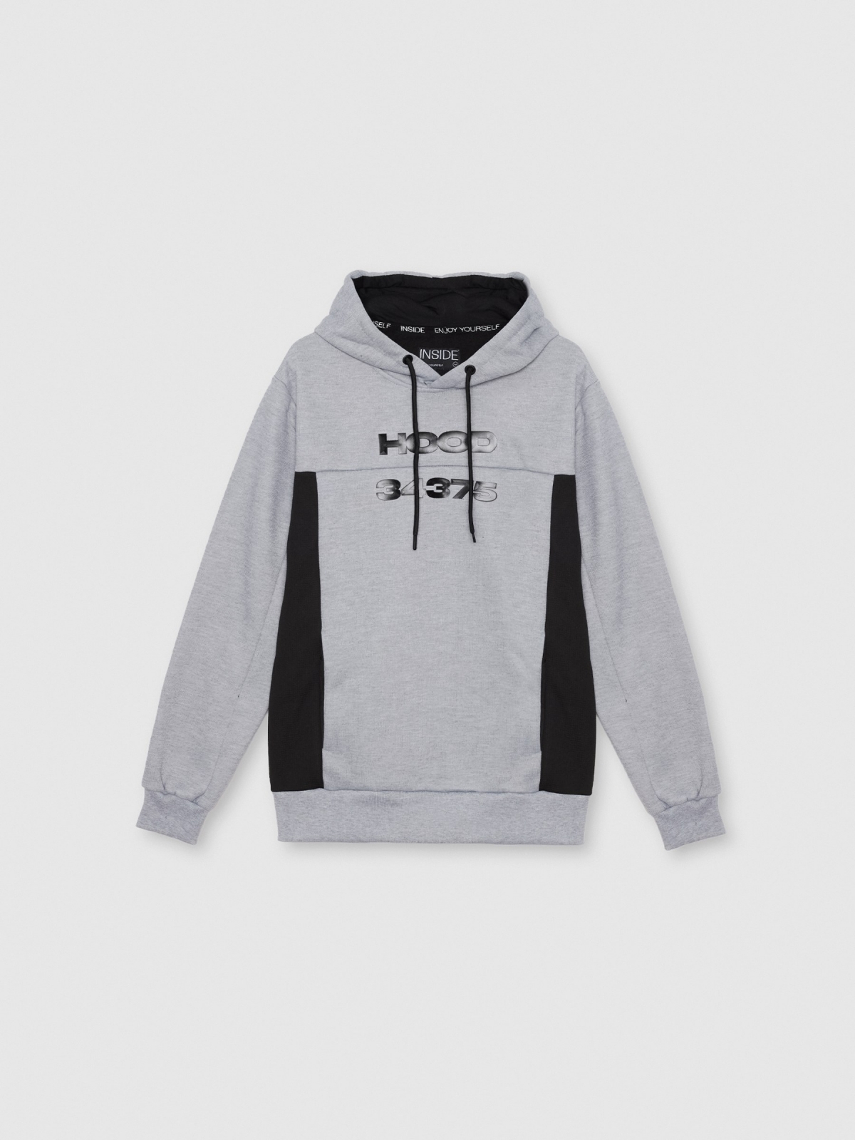  Sudadera con capucha gris vigoré medio vista frontal