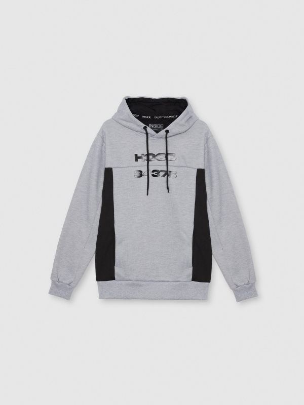  Sudadera con capucha gris vigoré medio vista frontal