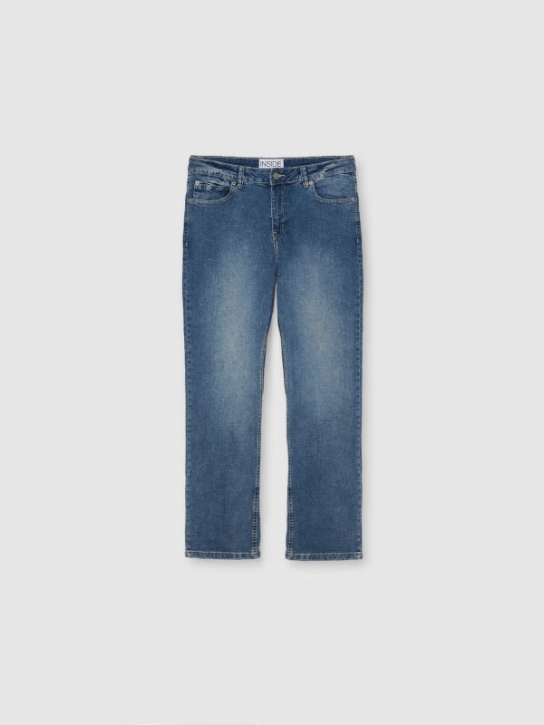  Jeans high rise straight azul azul vista frontal