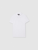 %Pto% Basic short-sleeved polo shirt white front view
